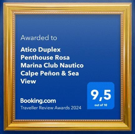 Atico Duplex Penthouse Rosa Marina Club Nautico Calpe Penon Sea View Apartment Exterior photo